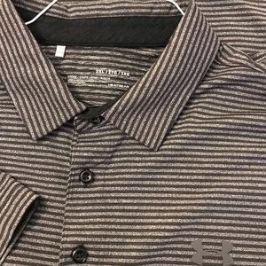 Men’s Under Armor striped golf polo